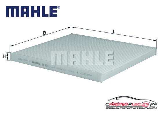 Achat de MAHLE LA 301 Filtre, air de l'habitacle pas chères