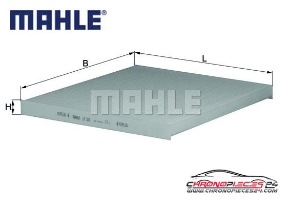 Achat de MAHLE LA 306 Filtre, air de l'habitacle pas chères