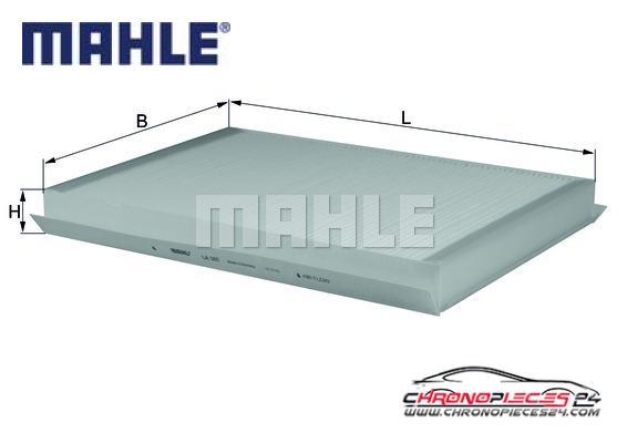 Achat de MAHLE LA 307 Filtre, air de l'habitacle pas chères