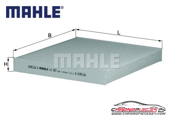 Achat de MAHLE LA 343 Filtre, air de l'habitacle pas chères