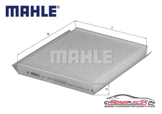 Achat de MAHLE LA 362 Filtre, air de l'habitacle pas chères