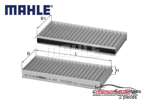 Achat de MAHLE LA 392/S Filtre, air de l'habitacle pas chères