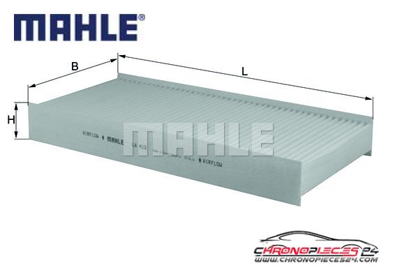 Achat de MAHLE LA 412 Filtre, air de l'habitacle pas chères