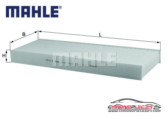 Achat de MAHLE LA 42/1 Filtre, air de l'habitacle pas chères