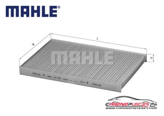 Achat de MAHLE LA 422 Filtre, air de l'habitacle pas chères