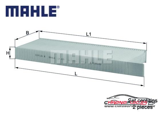 Achat de MAHLE LA 428/S Filtre, air de l'habitacle pas chères