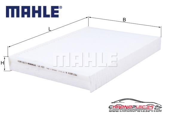 Achat de MAHLE LA 437 Filtre, air de l'habitacle pas chères