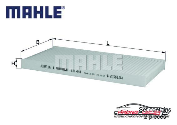 Achat de MAHLE LA 444/S Filtre, air de l'habitacle pas chères