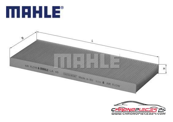 Achat de MAHLE LA 45 Filtre, air de l'habitacle pas chères