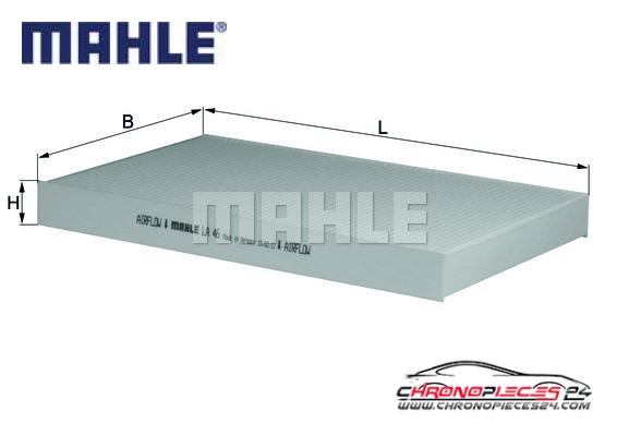 Achat de MAHLE LA 46 Filtre, air de l'habitacle pas chères