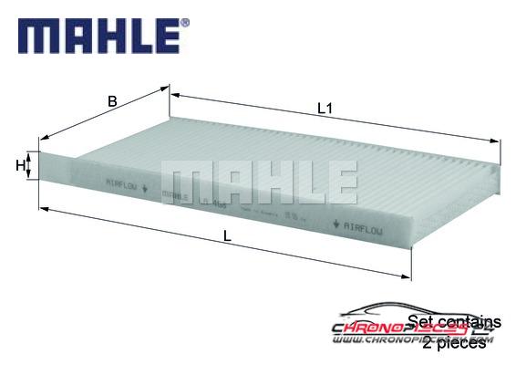 Achat de MAHLE LA 468/S Filtre, air de l'habitacle pas chères