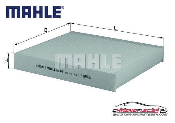 Achat de MAHLE LA 472 Filtre, air de l'habitacle pas chères