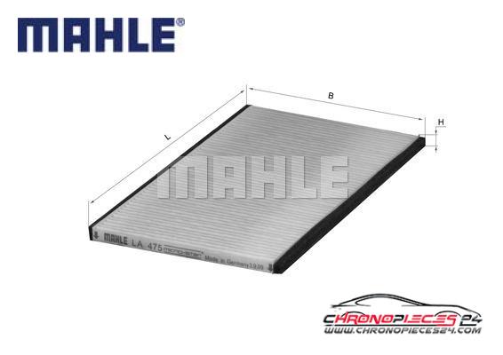 Achat de MAHLE LA 475 Filtre, air de l'habitacle pas chères