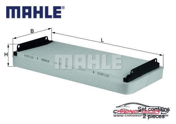 Achat de MAHLE LA 47/S Filtre, air de l'habitacle pas chères