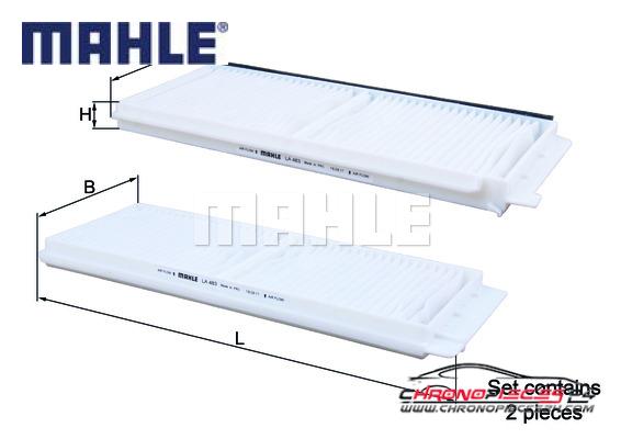 Achat de MAHLE LA 483/S Filtre, air de l'habitacle pas chères