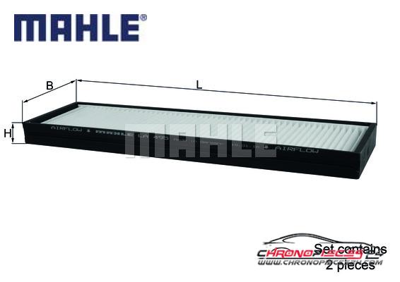 Achat de MAHLE LA 495/S Filtre, air de l'habitacle pas chères