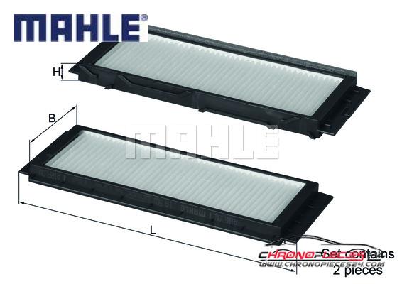 Achat de MAHLE LA 501/S Filtre, air de l'habitacle pas chères