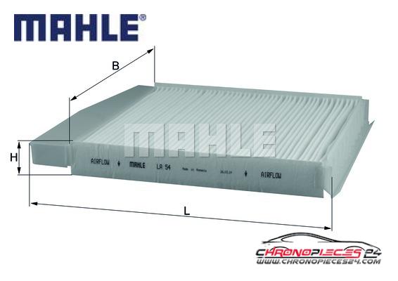 Achat de MAHLE LA 54 Filtre, air de l'habitacle pas chères