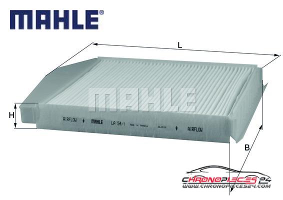 Achat de MAHLE LA 54/1 Filtre, air de l'habitacle pas chères