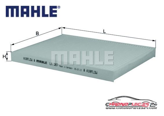 Achat de MAHLE LA 587 Filtre, air de l'habitacle pas chères