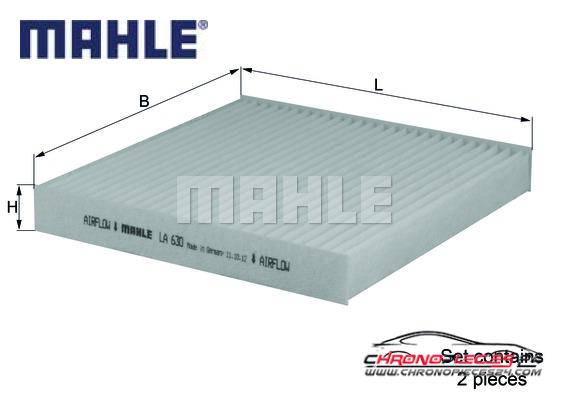 Achat de MAHLE LA 630/S Filtre, air de l'habitacle pas chères