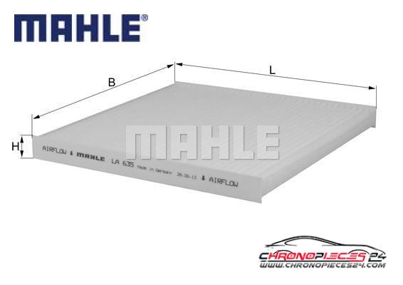 Achat de MAHLE LA 635 Filtre, air de l'habitacle pas chères