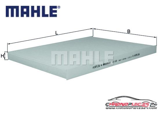 Achat de MAHLE LA 64 Filtre, air de l'habitacle pas chères