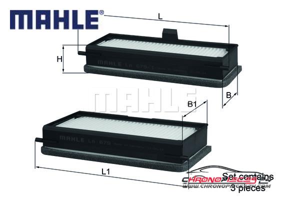 Achat de MAHLE LA 679/S Filtre, air de l'habitacle pas chères