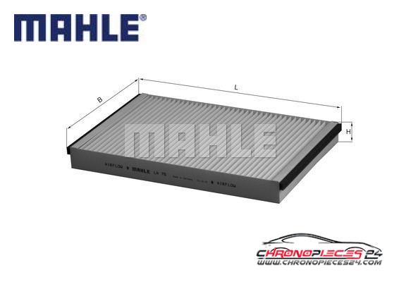 Achat de MAHLE LA 75 Filtre, air de l'habitacle pas chères