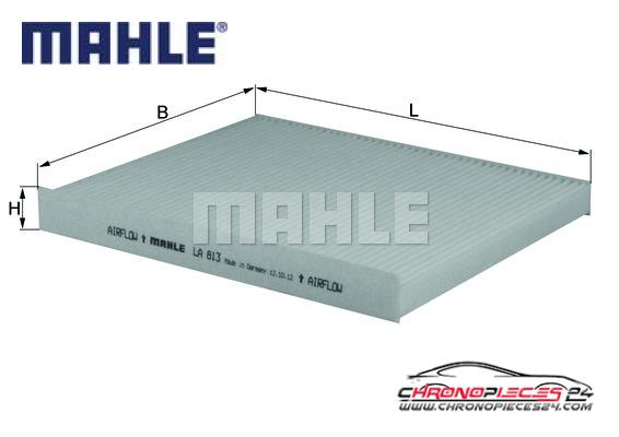 Achat de MAHLE LA 813 Filtre, air de l'habitacle pas chères