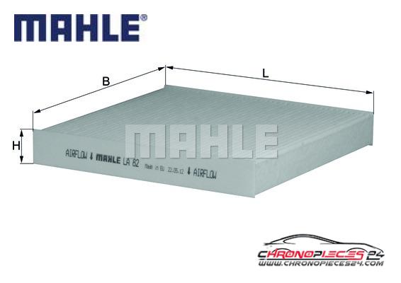 Achat de MAHLE LA 82 Filtre, air de l'habitacle pas chères