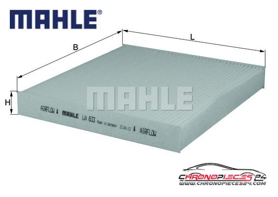 Achat de MAHLE LA 833 Filtre, air de l'habitacle pas chères