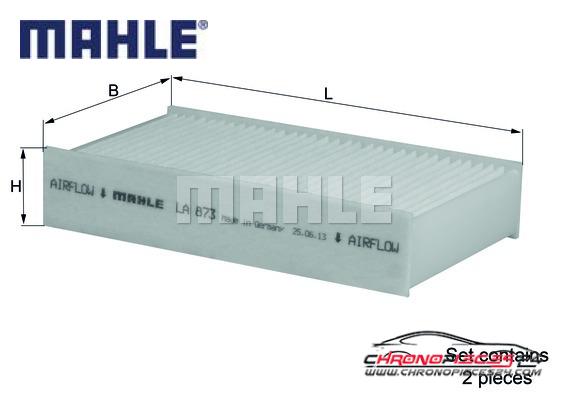 Achat de MAHLE LA 873/S Filtre, air de l'habitacle pas chères