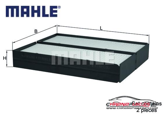 Achat de MAHLE LA 896/S Filtre, air de l'habitacle pas chères