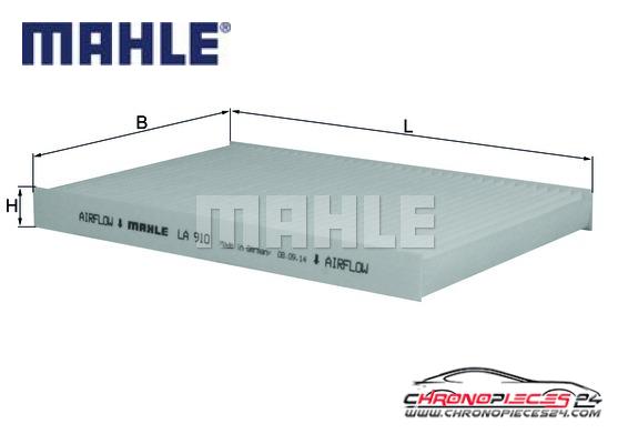 Achat de MAHLE LA 910 Filtre, air de l'habitacle pas chères