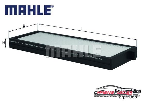 Achat de MAHLE LA 912/S Filtre, air de l'habitacle pas chères