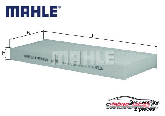 Achat de MAHLE LA 921/S Filtre, air de l'habitacle pas chères