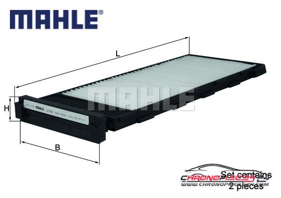 Achat de MAHLE LA 932/S Filtre, air de l'habitacle pas chères