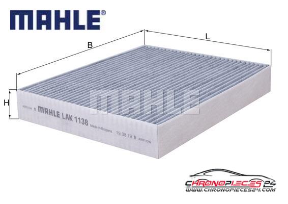 Achat de MAHLE LAK 1138 Filtre, air de l'habitacle pas chères