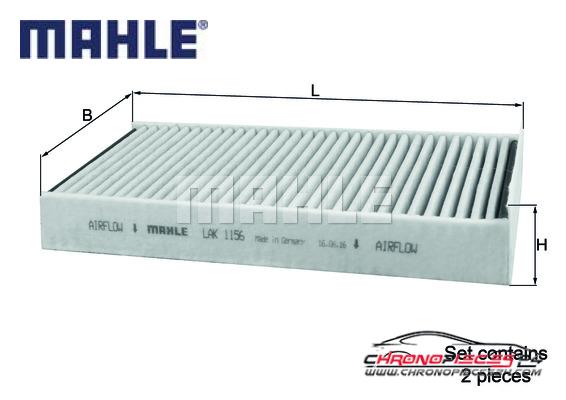 Achat de MAHLE LAK 1156/S Filtre, air de l'habitacle pas chères