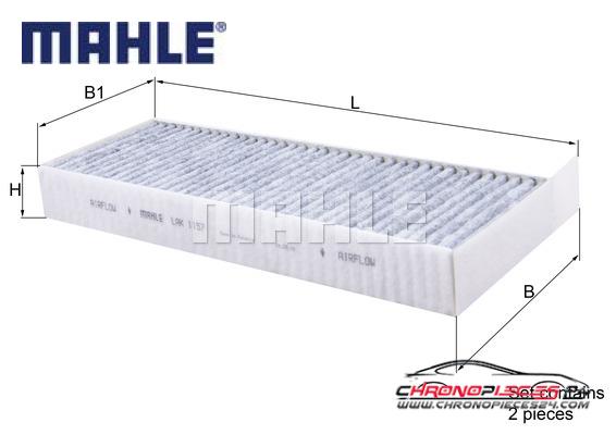 Achat de MAHLE LAK 1157/S Filtre, air de l'habitacle pas chères