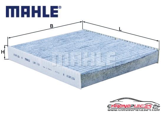 Achat de MAHLE LAK 119 Filtre, air de l'habitacle pas chères