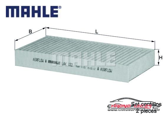 Achat de MAHLE LAK 122/S Filtre, air de l'habitacle pas chères