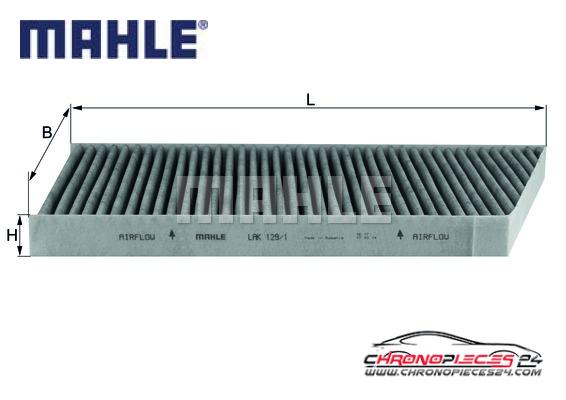 Achat de MAHLE LAK 129/1 Filtre, air de l'habitacle pas chères