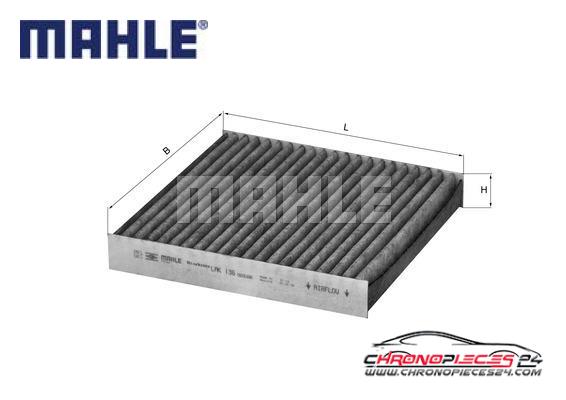 Achat de MAHLE LAK 136 Filtre, air de l'habitacle pas chères