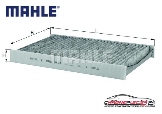 Achat de MAHLE LAK 138 Filtre, air de l'habitacle pas chères