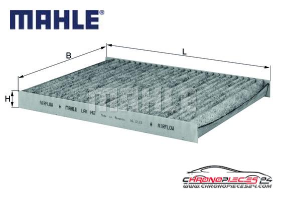 Achat de MAHLE LAK 142 Filtre, air de l'habitacle pas chères