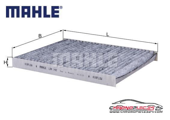 Achat de MAHLE LAK 142 Filtre, air de l'habitacle pas chères