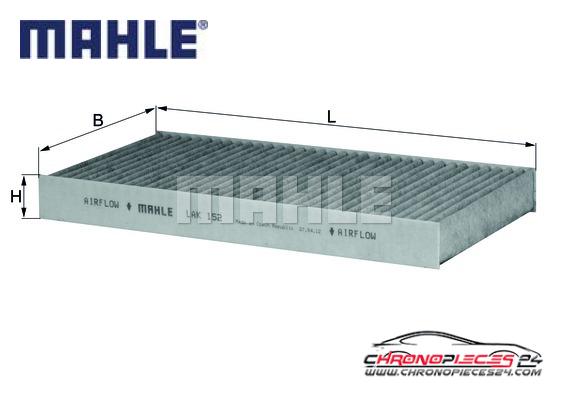 Achat de MAHLE LAK 152 Filtre, air de l'habitacle pas chères