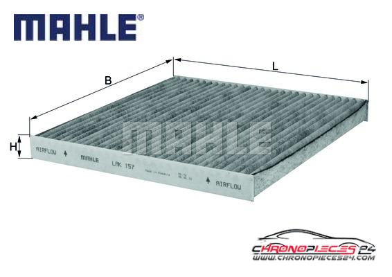 Achat de MAHLE LAK 157 Filtre, air de l'habitacle pas chères